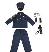 儿童警察扮演服外贸热销警察Cosplay服腰带枪套对讲机警察全套装