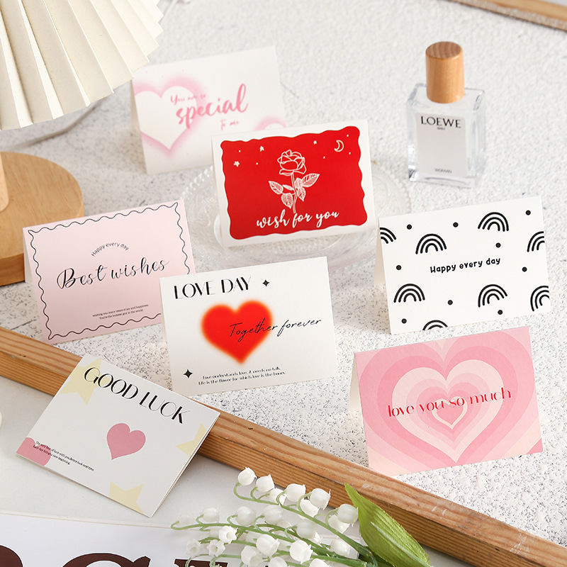 Universal simple greeting card Amazon ins Valentine's Day baking flower shop birthday thank you card blessing card