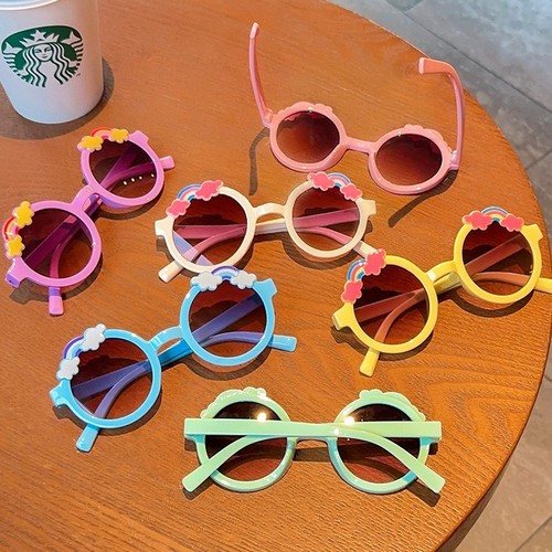 New Bear Children's Glasses Cute Kids Sunglasses Girl Child Sunglasses Boy Child Girl Baby Sun Protection Sunglasses