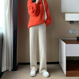 Japanese Pregnant Women's Glutinous Rice Pants 2025 New Spring High-Waisted Loose Lace Wide-Leg Pants Casual Draped Slimming Look Pants