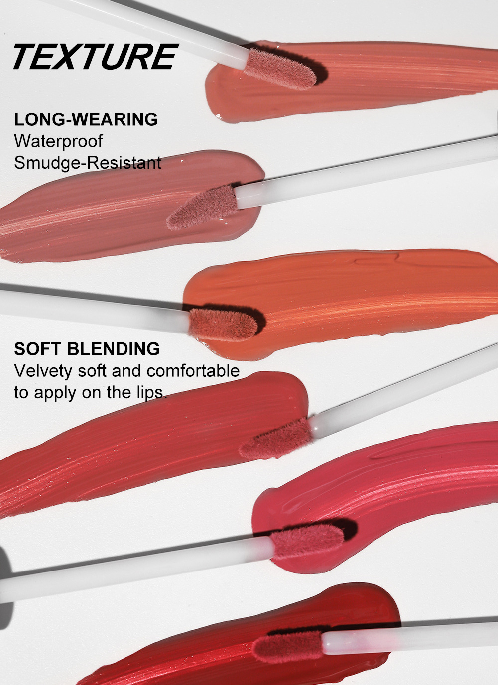 YOUNG VISION Matte Lip Gloss Set, 6-piece Lip gloss Set, Velvet Lipstick Cross-border Makeup Specification drawing