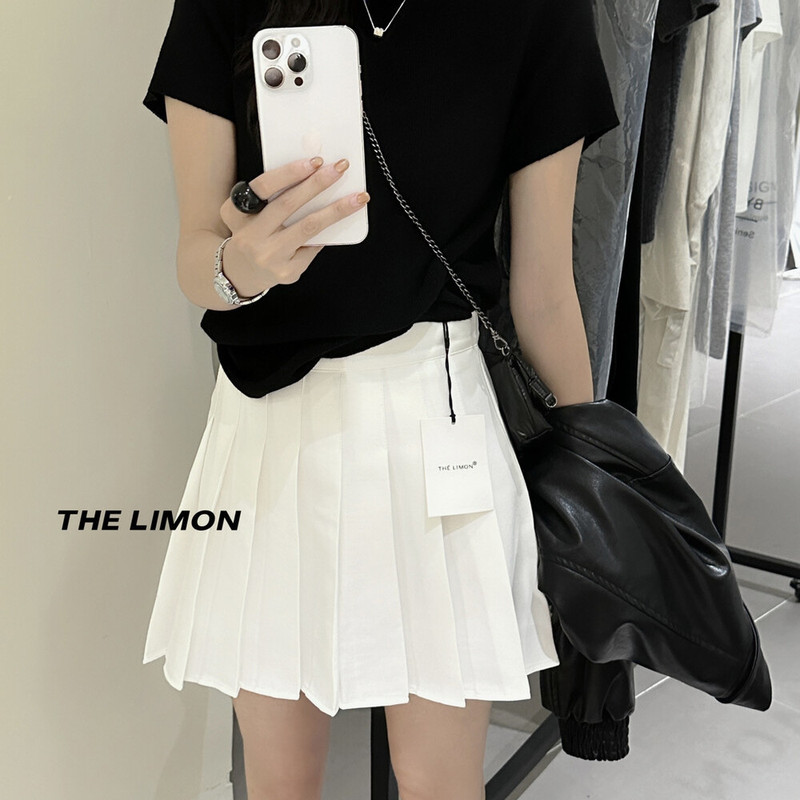 thelimon柠檬绿茶学院风显瘦减龄百褶半身裙女2025秋季小个子短裙|undefined
