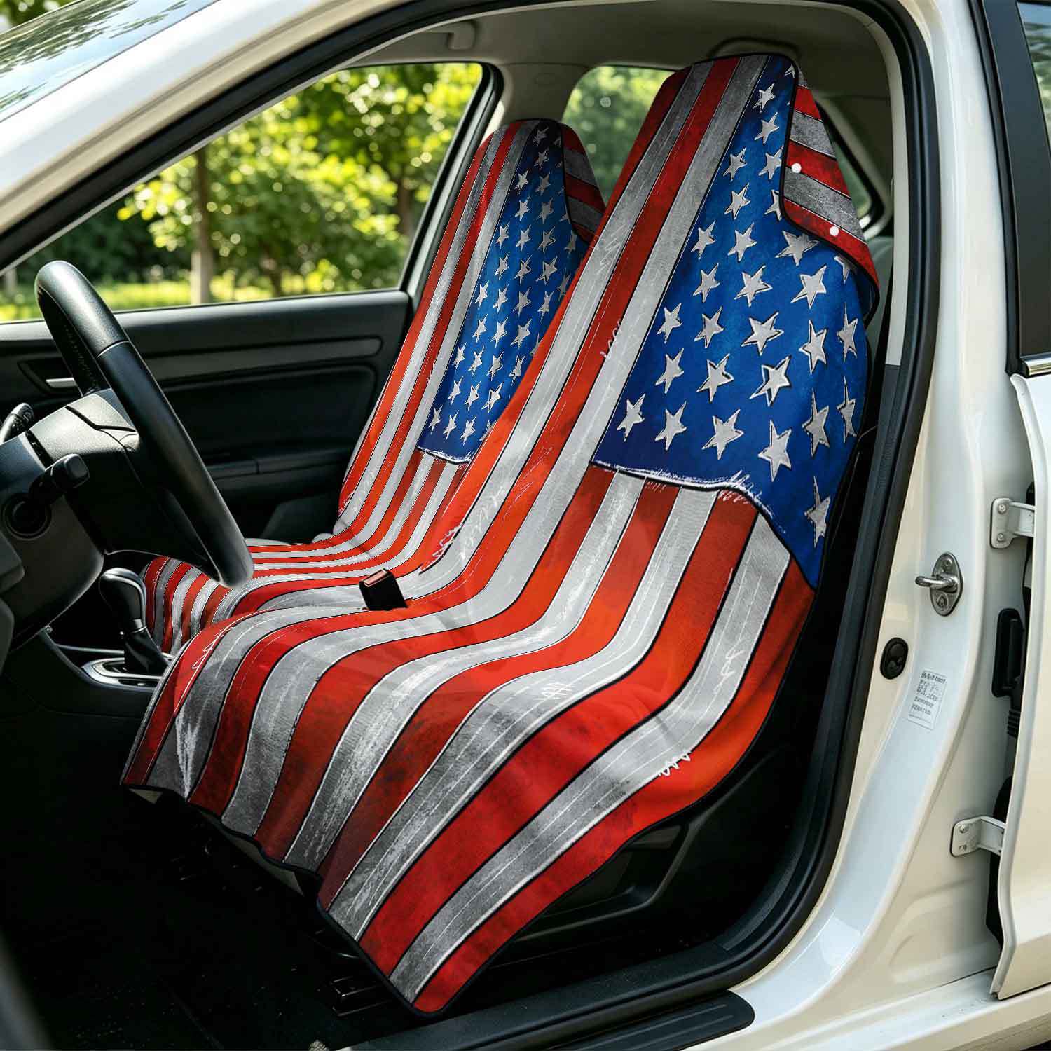 2-piece dual-use car seat cover, ultra-fine fiber, can be used as a beach towel, printed car protective seat cover 13