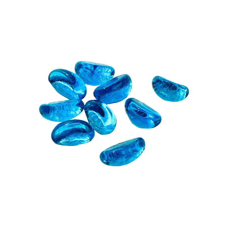 Arena de vidrio azul marino, cuentas de vidrio de colores, arena decorativa para acuarios, arena decorativa para plantas acuáticas, transfronterizo