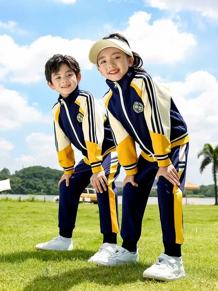 2023 Kindergarten Uniforms School Uniforms Primary School Students Spring and Autumn Children's Class Uniforms First Grade Three-Piece Set College Style Customization