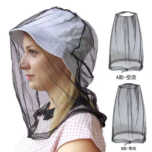 Cross-Border Summer Outdoor Mosquito Repellent Hat, Fishing Hat, Breathable Mesh Anti-Mosquito Sun Hat, Outdoor Fishing Anti-Mosquito Hat