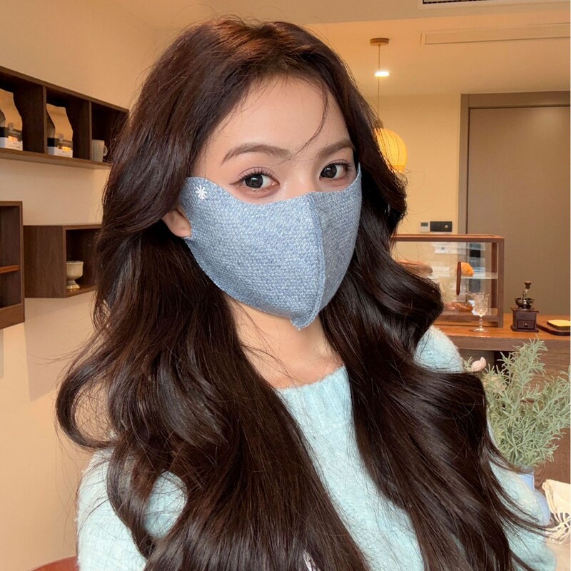 小狮子瑞恩透气保暖口罩女骑行加绒加厚保暖护眼角显脸小面罩秋冬|undefined
