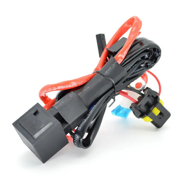 Luz transfronteriza de motocicleta de vehículo eléctrico haz de luz de alto haz modificado h4 grupo de líneas de luz de xenón línea de luz de vehículo eléctrico