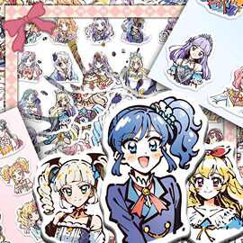偶像活动绘画手账贴纸新款ins卡通动漫高颜值雾矢葵星宫莓贴画