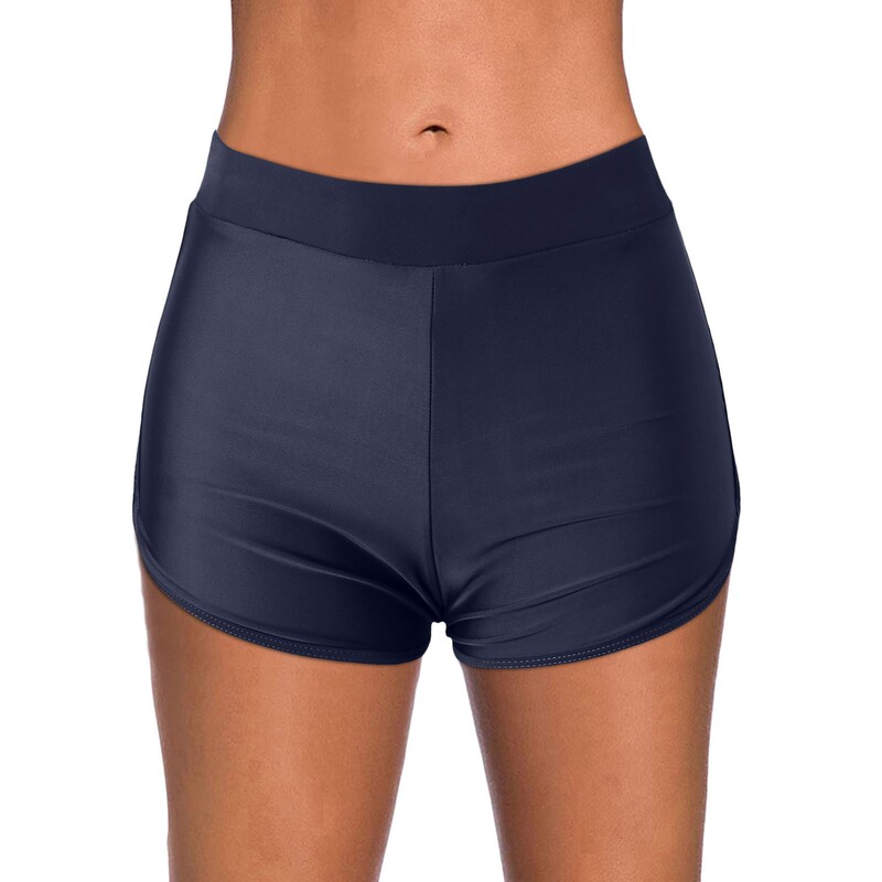 2024 Women's Swim Trunks with Straps, Solid Color Two-Piece Swimsuit, High-Waisted Bikini, Amazon Bikini, Plus Size, Slim Fit