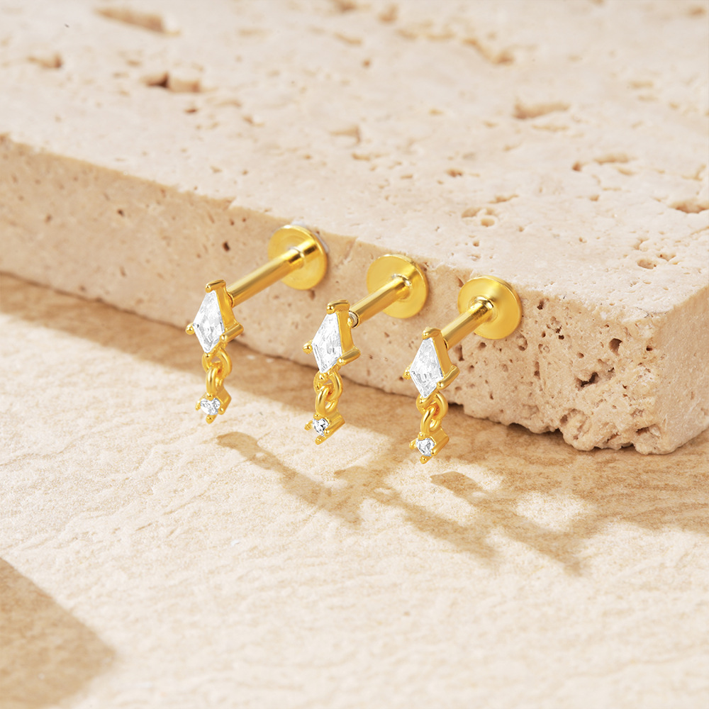 1g Weight Ear Studs Classification Ear Cartilage Rings & Studs Piercing Type 3 Pieces Set Quantity Daily, Festival Occasion 925 Sterling Silver Material Flower Pattern Women's Gender Plating Design Simple Style, Classic Style Style 3 Pieces Set Ear Cartilage Rings & Studs Simple Style Classic Style Flower 925 Sterling Silver Plating Ear Cartilage Rings & Studs 23