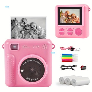 Kids Camera Instant Camera 1080P 2.4 Inch Screen Instant Cross-Border