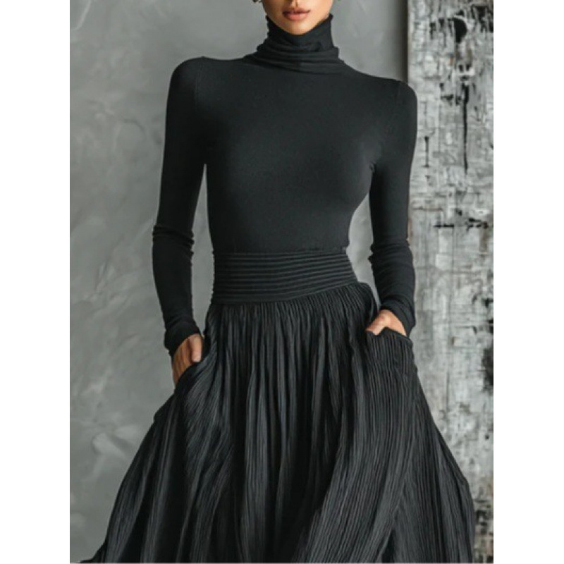 2025 French Retro Elegant Light Luxury Slim-Fit Gentle Style Niche Set-Style Dress for Women Beach Vacation Dress