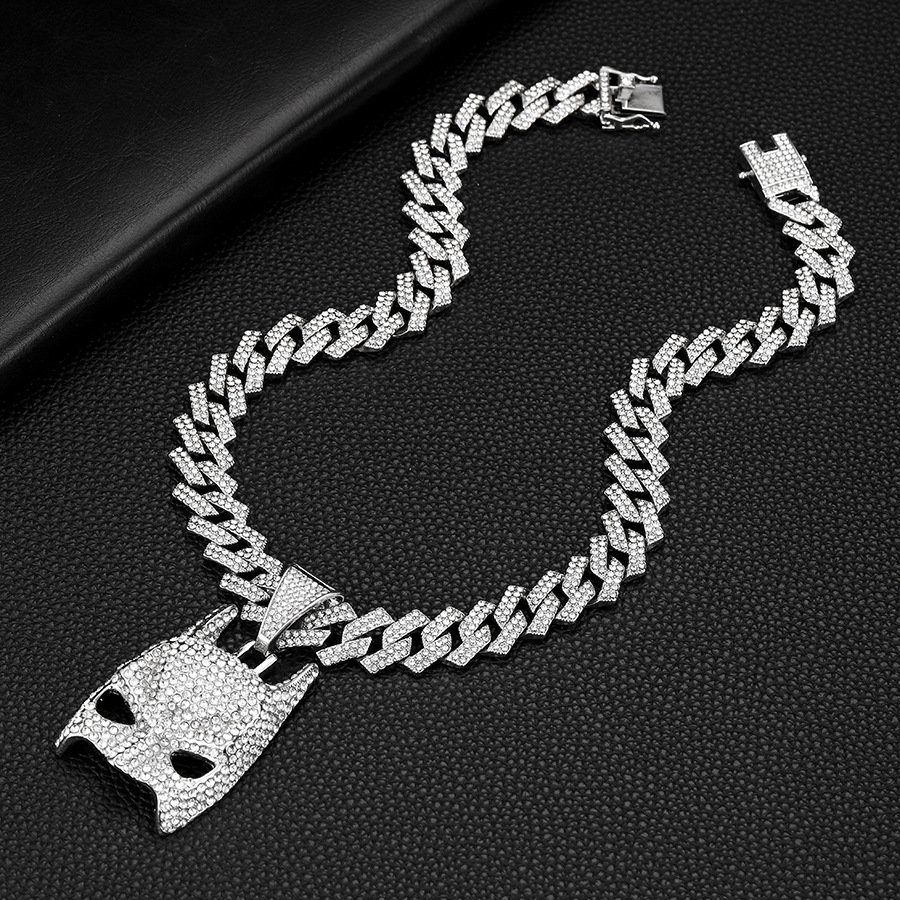 Batman Peripheral Mask Cuban Hip Hop Jewelry Personalized Necklace_voghion.com