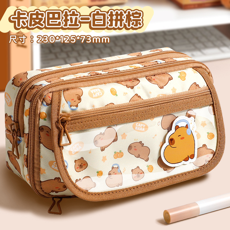 Nuevo bolso de lápiz de alto valor visual de gran capacidad caja de papelería para estudiantes de secundaria secundaria niños súper fuego caja de lápiz conjunto 2026 edición