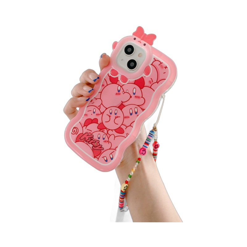 Nueva flor azul CADENA DE TELÉFONO MÓVIL colgante corto nicho ins Cadena de teléfono móvil cuerda femenina cara sonriente pulsera amor