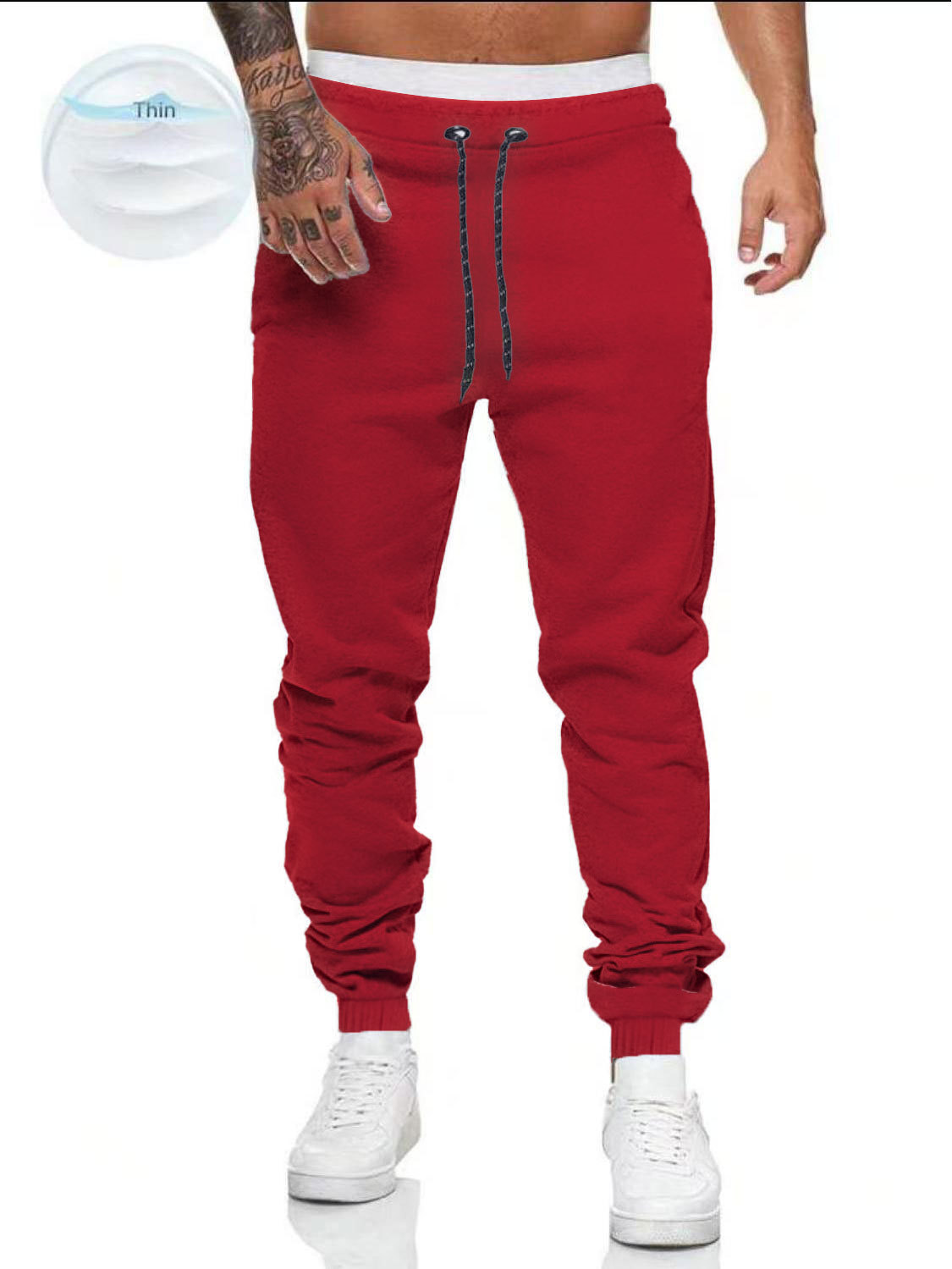 [Cross-border Special Edition] [Xiyin Hot Selling Item] Fleece-lined Skinny Leggings, Winter Fleece-lined Cotton Pants, Men's Plus Size