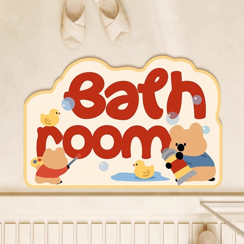クレヨンしんちゃん浴室吸収性フロアマット浴室トイレドアバナナの葉珪藻泥フロアマットシャワールームフットマット|undefined