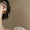 Retro amber brand advanced earrings, French retro style, light luxury style, high-quality style