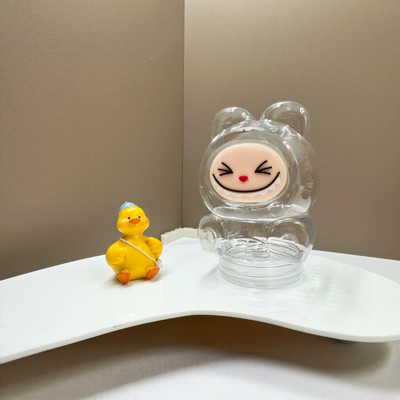 漫画 labuladuo スナックペットボトルペットプラスチックキャンディビスケット包装ボトル透明密封されたプラスチック缶|undefined