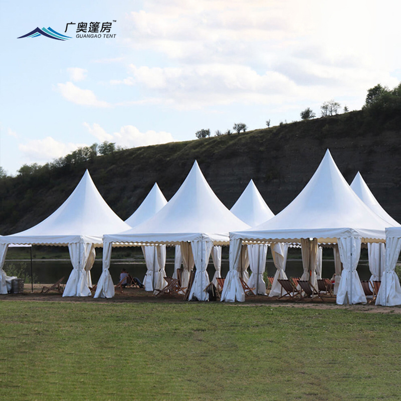 欧式展览展会市集活动户外四角帐篷尖顶篷房小型白色铝合金遮阳篷