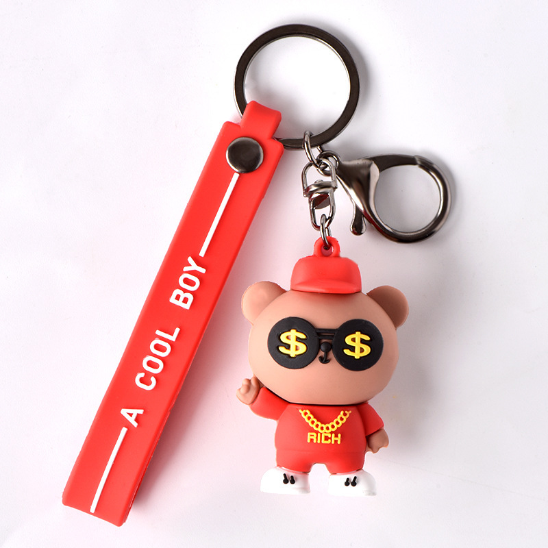 Venta directa de fábrica llavero colgante pequeño muñeca tridimensional llavero de coche mochila escolar colgante puesto al por mayor productos pequeños