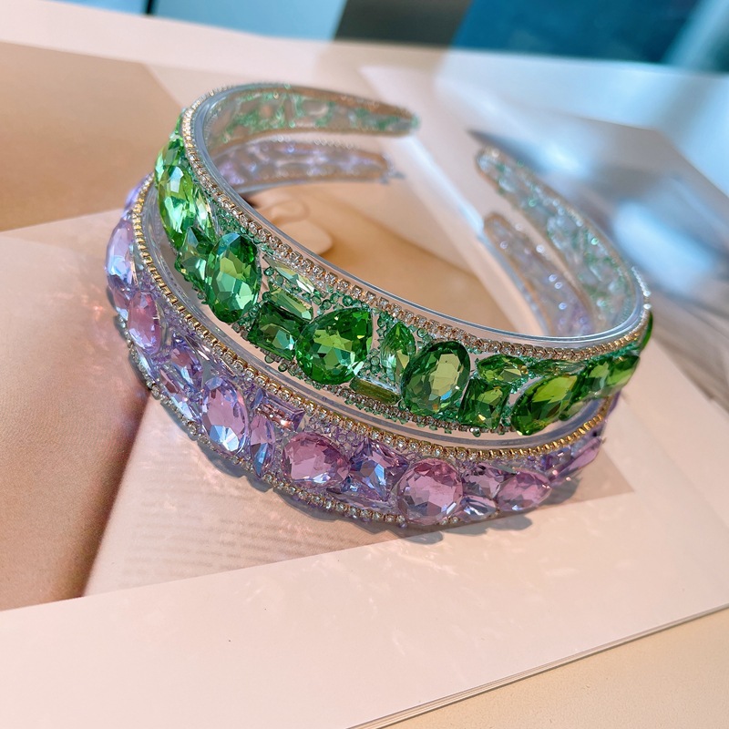 Cross-border Exclusive: Spring/Summer Bling Diamond Fairy-Style All-Match Transparent Headband with Card-Style Accessory—Perfect for European & American Nightclubs