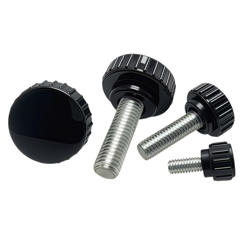 Round Head hand screw round knurling plastic handle screw straight handle adjustable knob Bolt m3-m10
