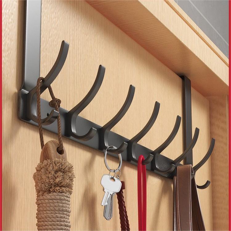 Hook Behind The Door, Punch-free Clothes Rack, Entrance Door Hanging Rack, Wall Hanging Clothes Hook, Bathroom Clothes Hanging Artifact
