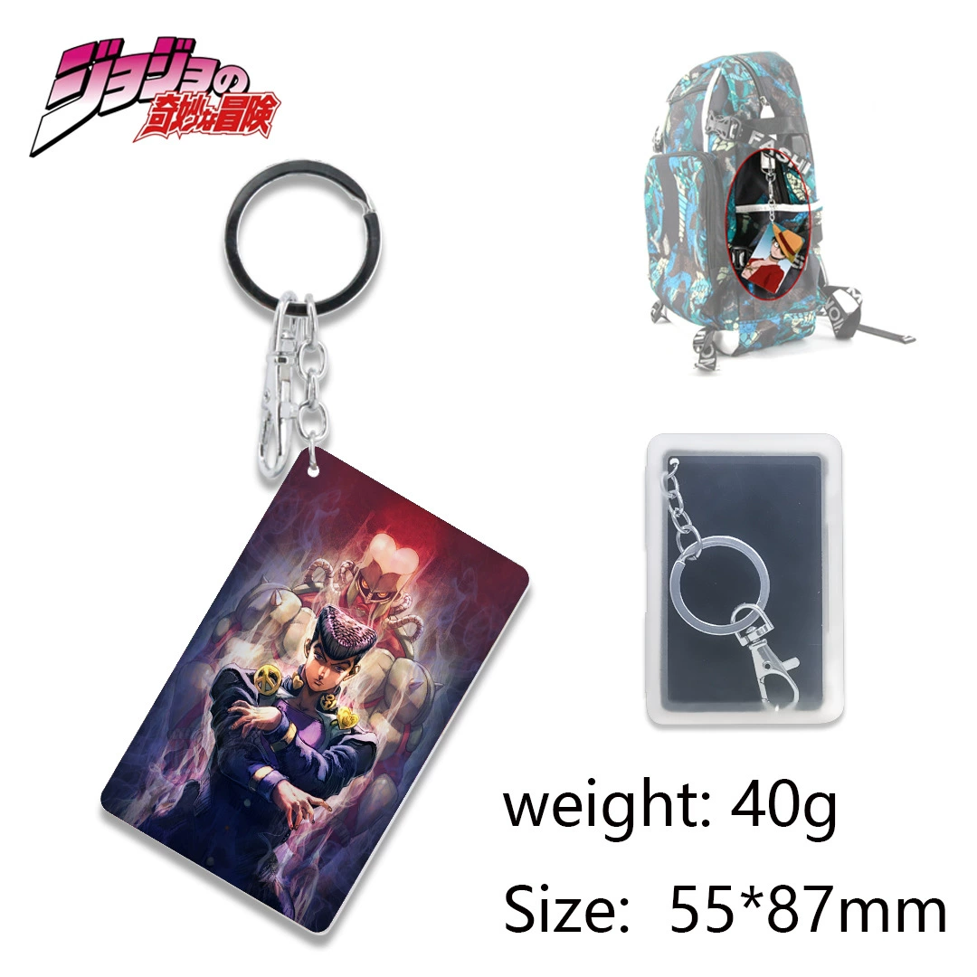 Рюкзак-кинематограф_JOJO's Bizarre Adventure Аниме Мультфильм Модный кошелек Подвеска Брелок Тэг Простое украшение Изображения