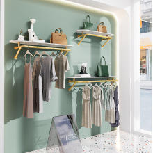 加厚服装店上墙展示架女装店壁挂陈列衣服架子童装店挂衣杆侧挂架