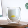Wholesale Creative Cartoon Double Layer Borosilic Glass Valley Cup Duck Cup Luming Cup Milk Cup Home Water Cup