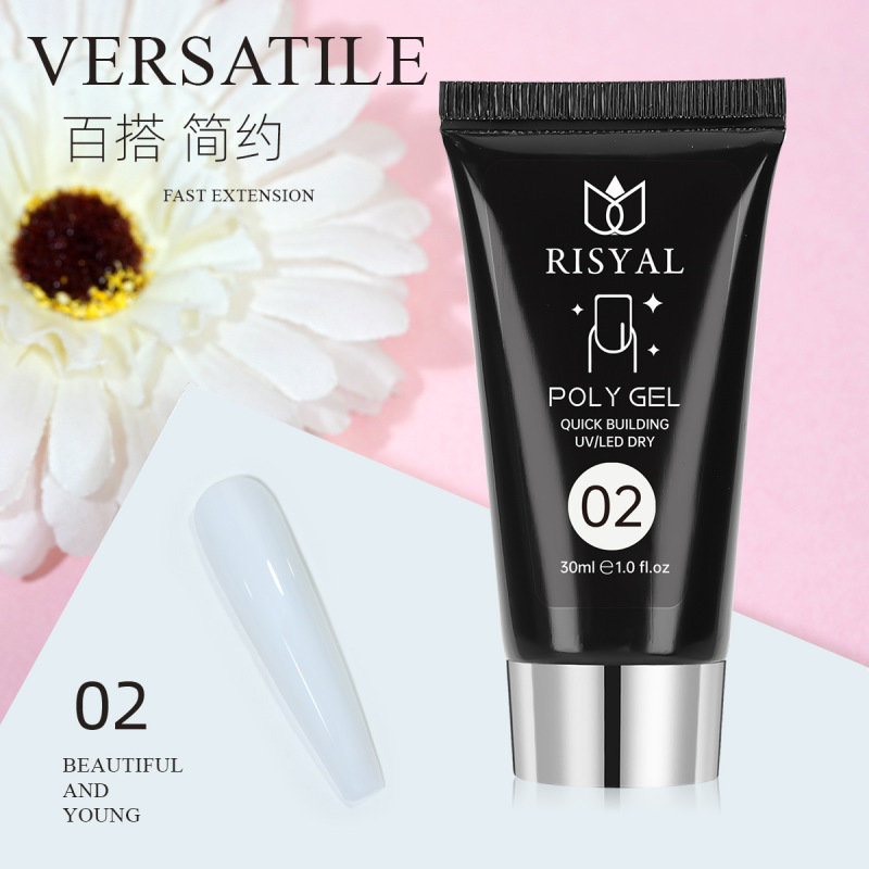 水晶延长胶poly gel美甲店免纸托快速无痛光疗胶30ml指甲模延长甲|undefined