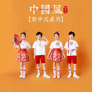国庆六一儿童大合唱合唱演出服中国班服表演朗诵小学生运动会套装
