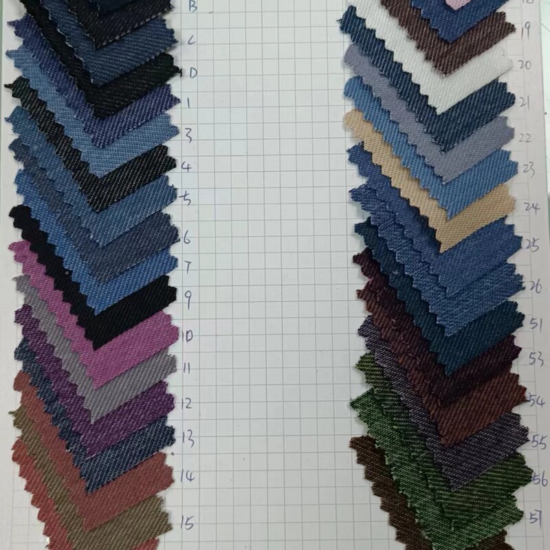 Knitted Denim fabric non-fading wash-free cotton velvet Denim fabric children's sweater shirt pants composite