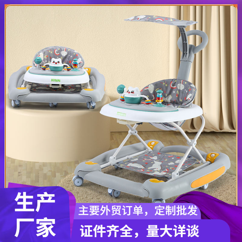 Un niño caminante de un año anti-pierna tipo o anti-rolling mano empuje para aprender a caminar ayuda a caminar eléctrica mayorista venta en caliente transfronteriza