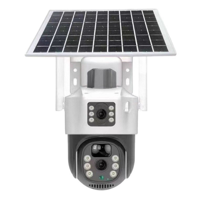 V380 4G solar solarccctv Cámara hogar teléfono móvil remoto doble lente solar al aire libre cámara de vigilancia