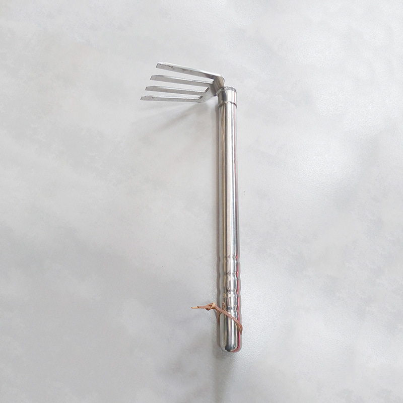 厂家批发不锈钢小叉锄园林耙家用园艺小锄头