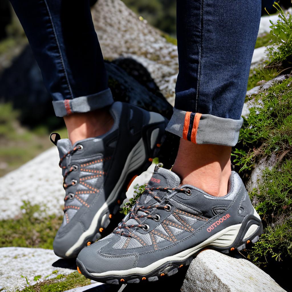 2025 primavera y otoño transfronterizos de malla pareja zapatos de senderismo de altura baja zapatos deportivos casuales al aire libre de malla zapatos de montaña transpirables