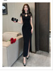 Featuring a buttocks wrapped long skirt design and a slim fit， the new Chinese style qipao exudes a stylish dress