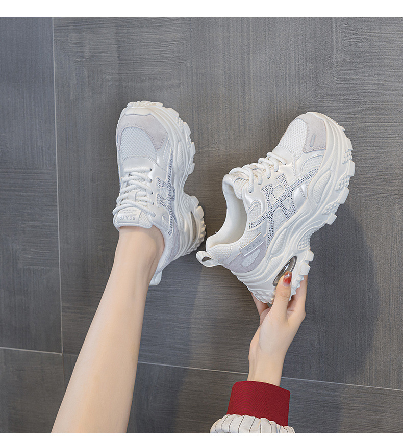 Women's Chunky-soled Dad For Petite Individuals, 2026 New Model, Casual, Fashionable, Versatile, Internet Celebrity_vogvips.com