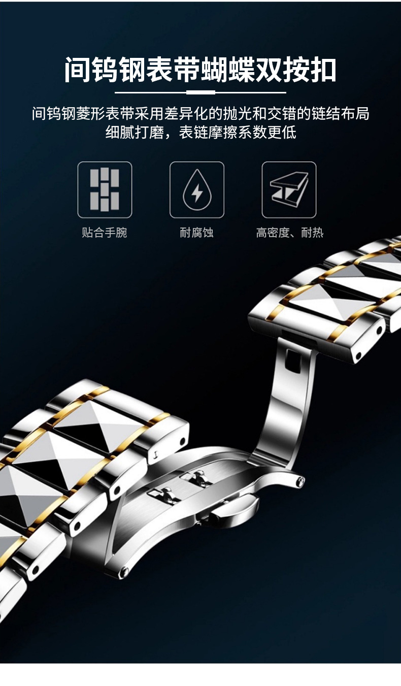 Men's Waterproof Luminous Dual Calendar Fashion Watch for Men and Women, TikTok Amazon Foreign Trade Cross-border Watch