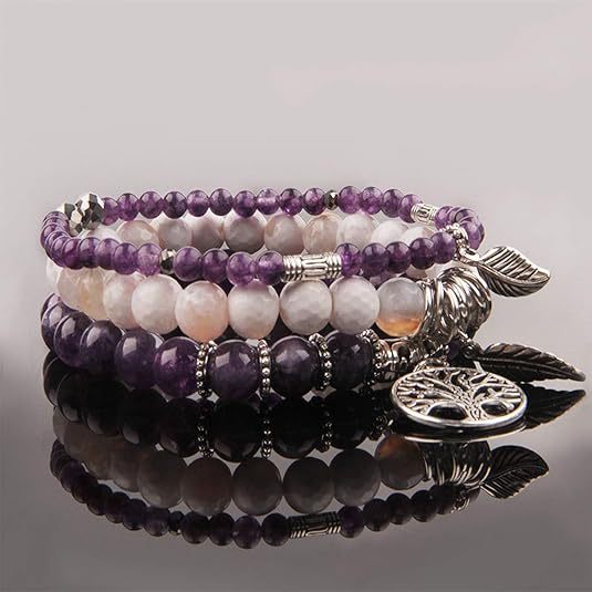 Bracelet arbre de vie plume avec pierres turquoise bohème_voghion.com