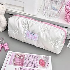 新品蝶結びペンポーチins高颜値乙女心オリジナル文房具収納袋大容量学生化粧ポーチ