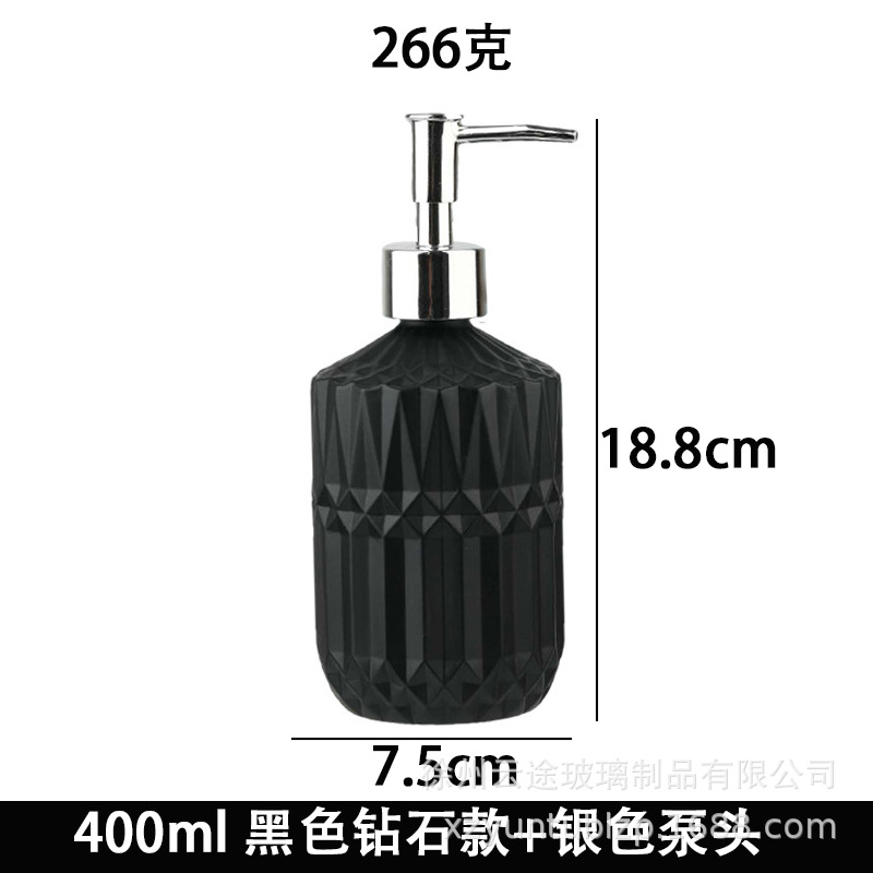 Dispensador de Jabón Líquido de Vidrio a Presión para Baño image 32
