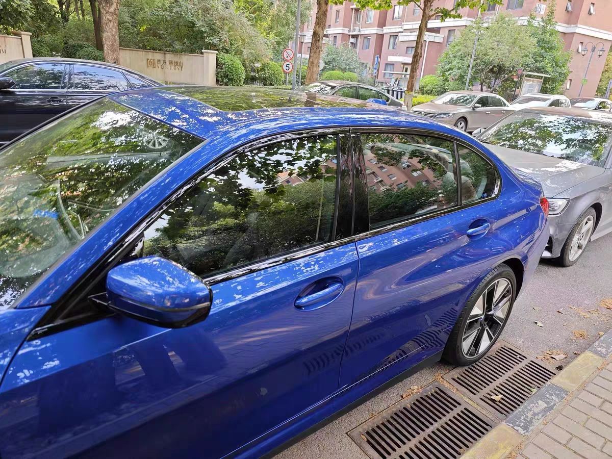 Bmw 3/5 Series I3 Window Trim Strips Ix3X1 Body Trim Car Door Frame Window Trim Blackened Modification Glossy Black
