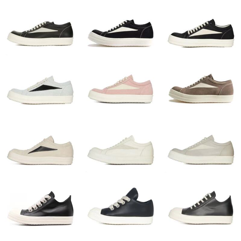 RO Shoes Owens Infringement New Men's and Women's Couples Leather Suede Grey White Black Low-top Casual sneaker Sneakers