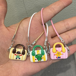 Cross-Border Creative Multi-Color Simulation Cartoon Handbag Earrings Fashion Labubu Crossbody Bag Shirley Crossbody Pendant