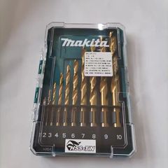 マキタ マキタ ツイストドリルビット 家庭用ストレートハンドル ツイストドリル 電動ドリル 金属穴あけ 10本セット チタンメッキ