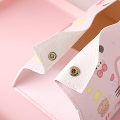 Oil painting Kitty cute cartoon tissue box for home living room bedroom leather tissue box multifunctional storage bag